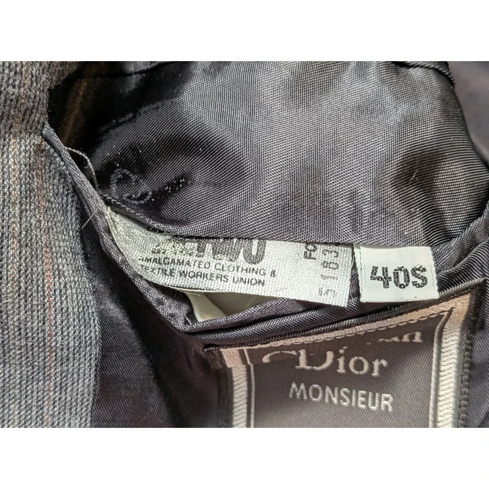 Christian Dior Monsieur Men's Blazer 40S Gray Wool Jacket Coat USA Made Vintage